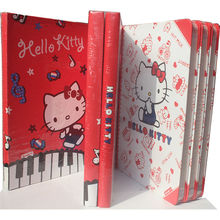 包邮hello kitty可爱彩页硬面本 凯蒂猫记事本 kt笔记本日记本25K