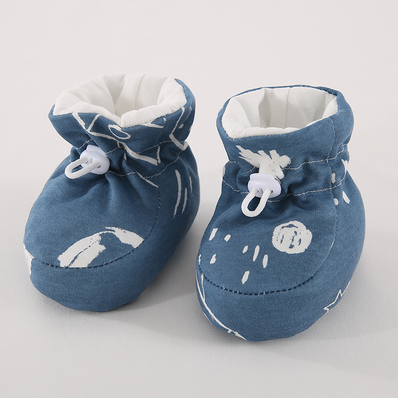 Newborn Infant Ankle Sock Winter Soft Soled Thickening Warm Toddler Can't Drop 0-March plus Velvet Male and Female Baby Shoes