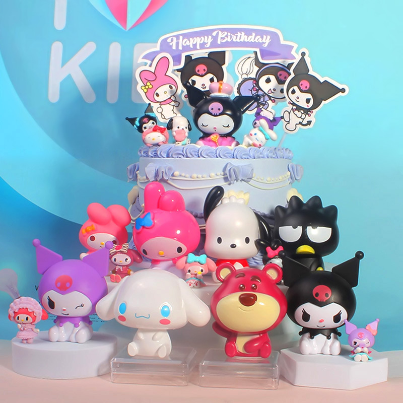 库洛米蛋糕烘焙摆件帕恰狗美乐蒂草莓熊节日烘焙插件卡通生日公仔