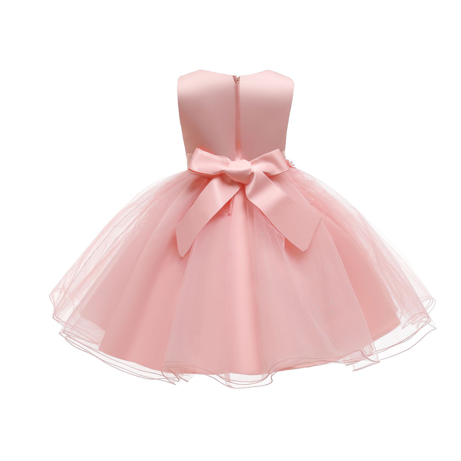 跨境专供儿童礼服中大童蓬蓬婚纱公主裙 女童连衣裙批发kid dress