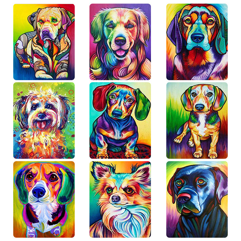 外贸倒影5d钻石画亚马逊速卖通定制倒影猫狮子照片绣订制老虎动物