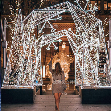 户外造型灯时光隧道装饰灯幻彩拱门长廊商场楼盘网红灯光节亮化