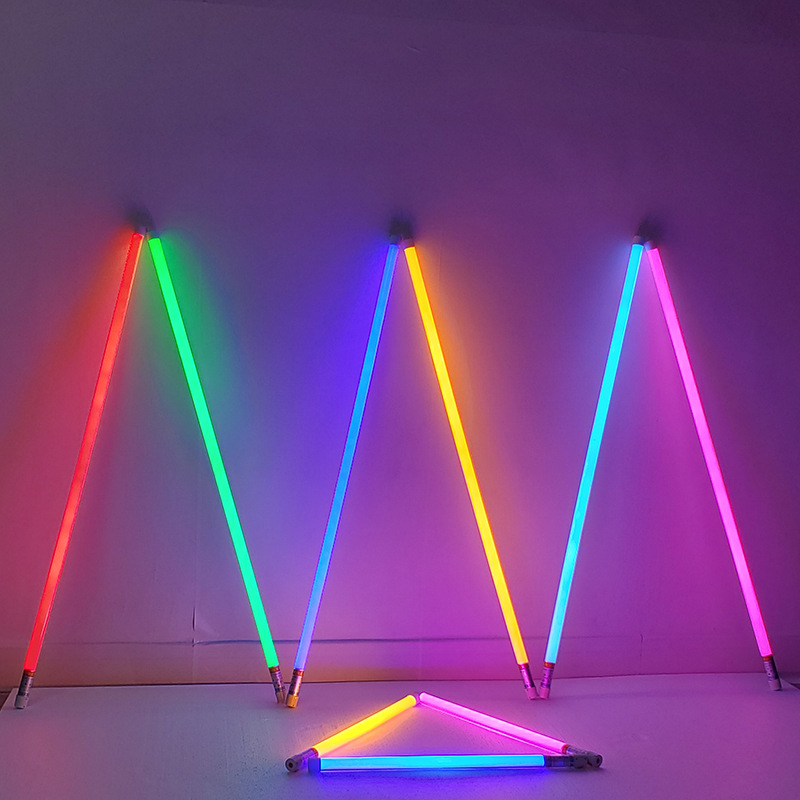 led手持灯棒led充电长条七彩rgb舞蹈舞台手拿酒吧白活动道具灯管