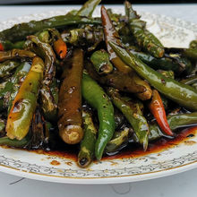 四川糖醋味虎皮辣椒下饭菜开胃菜无蒜虎皮辣椒特辣青小米椒辣椒酱