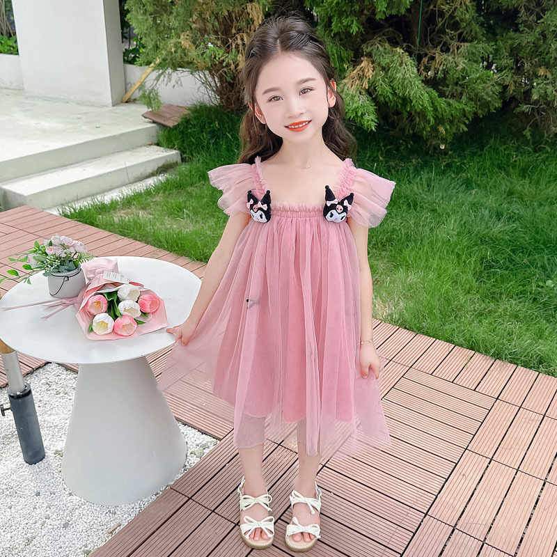 女童连衣裙夏季2024新款女宝宝洋气吊带公主裙儿童夏装库洛米裙子