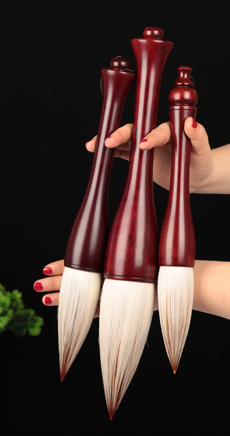 卫庄传统毛笔兼毫狼羊大号 红木毛笔写大字写对联题字国画 可用