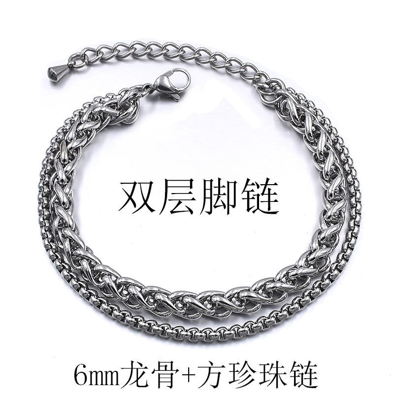 脚链男风男生日礼物简约百搭女学生韩版情侣潮流配饰厂家代发代销