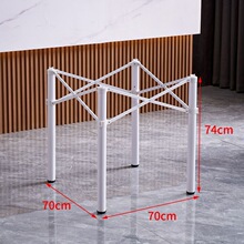 外置折叠桌子腿长方形桌架桌面架子腿加厚铁艺不锈钢支架便携办公