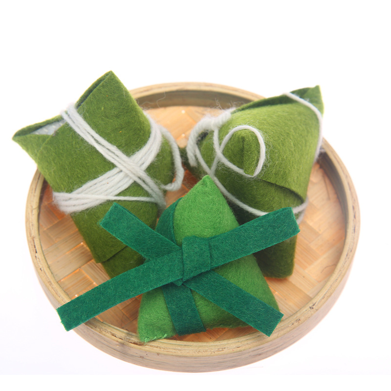 端午节不织布diy成品粽子手工材料包 儿童创意不织布手工幼儿园