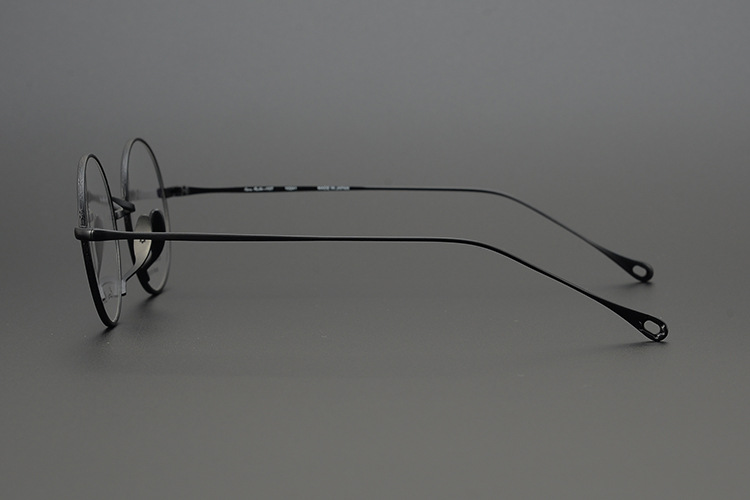 日本极简风精简一体鼻托古金色全钛简约文艺眼镜框超轻金丝边