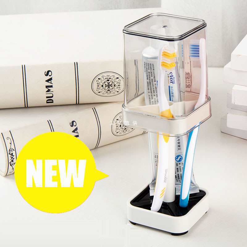 洗漱套装创意吸盘牙刷架漱口杯牙膏刷牙杯洗漱旅行便携单杯牙刷盒