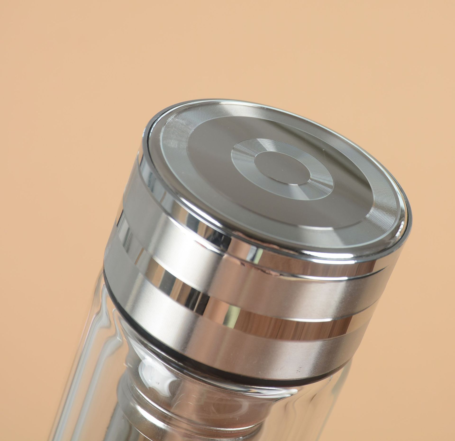 卧龙玻璃杯 双层加厚商务办公茶杯过滤泡茶杯批发礼品定制印字