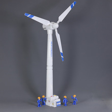 风力发电风车玩具儿童发条回力旋转发电机模型男孩宝宝风力机