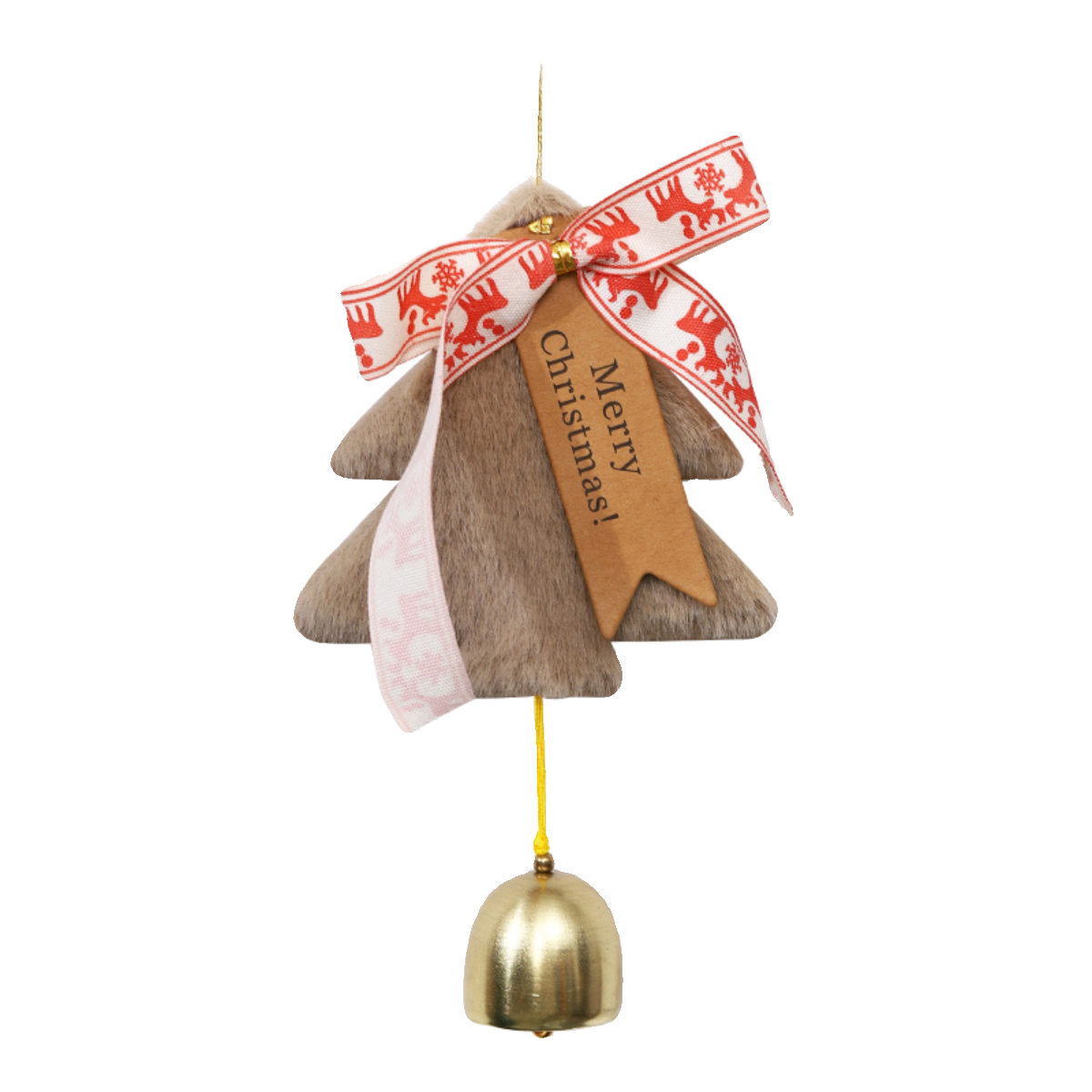 红色圣诞树铃铛挂饰吊铃圣诞节装饰品小挂件车挂情侣礼物场景布置