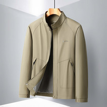 品牌男士高品质春装立领夹克休闲洋气减齡夹克外套商务休闲上衣