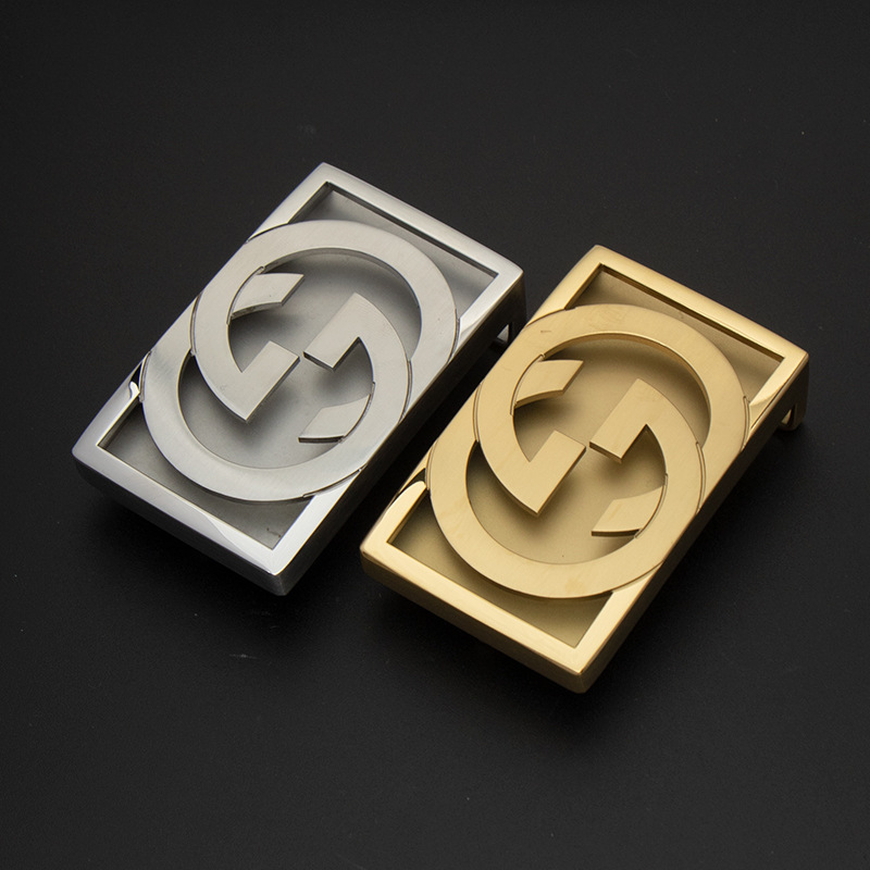 8cm不锈钢皮带扣腰带男士高级腰带扣双g扣头现货批发