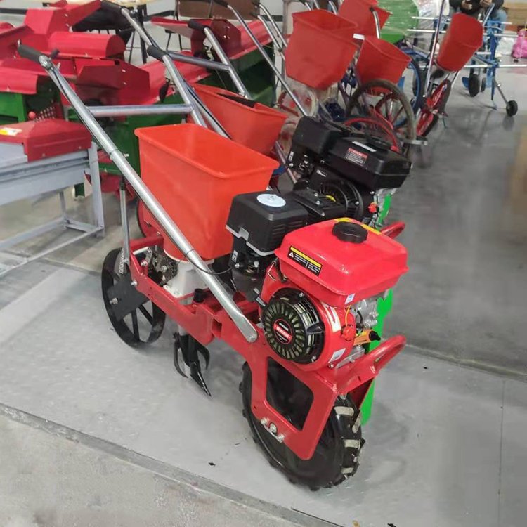 汽油机带花生精播耧 汽油自走式蔬菜播种机 小型农用播种机-阿里巴巴