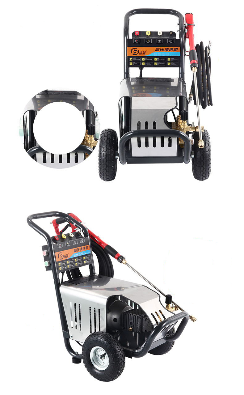 绿霸高压清洗机关枪停机电动洗车机汽车美容清洗机绿田18m25-4t4