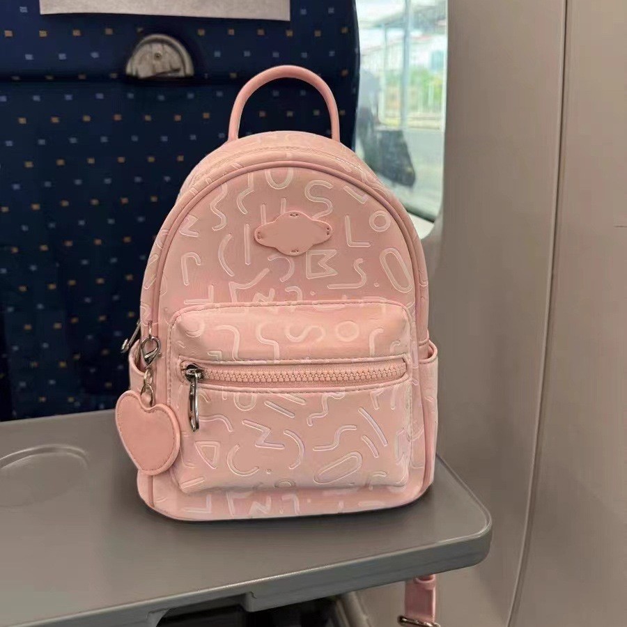 韩版包包女2024新款迷你小背包可爱粉色双肩包女旅游轻便学生书包