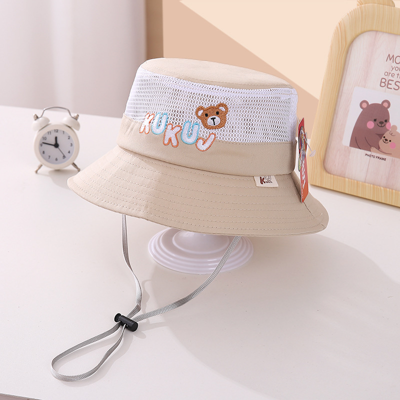 Children's Hat Summer Thin Type Sunscreen Sun Hat Uv Cover Face Breathable Boys and Girls Baby Sun-Shade Fisherman Hat