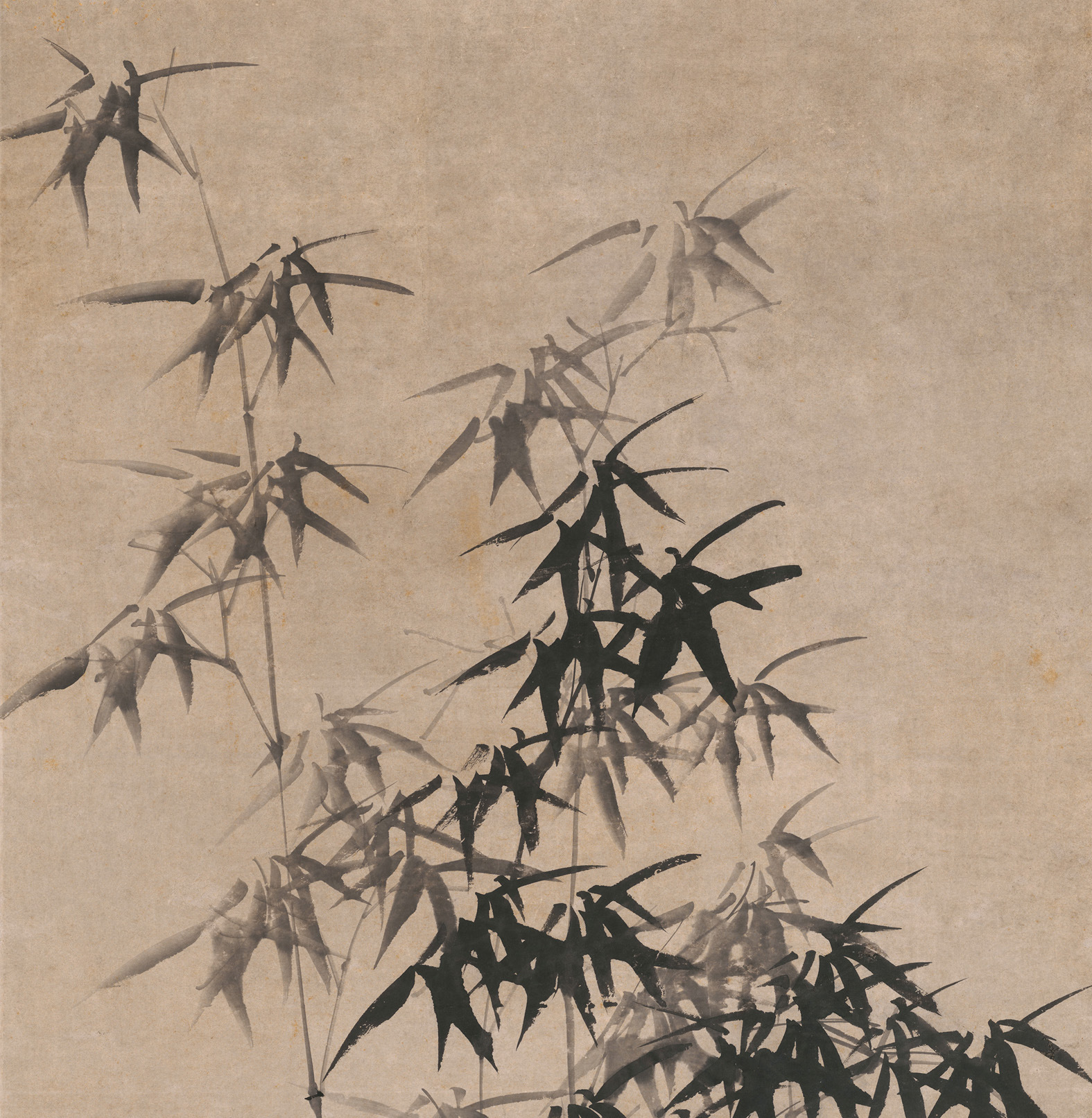 郑板桥竹子卷轴画书房客厅办公室装饰墨竹国画仿古画立轴竖版挂画