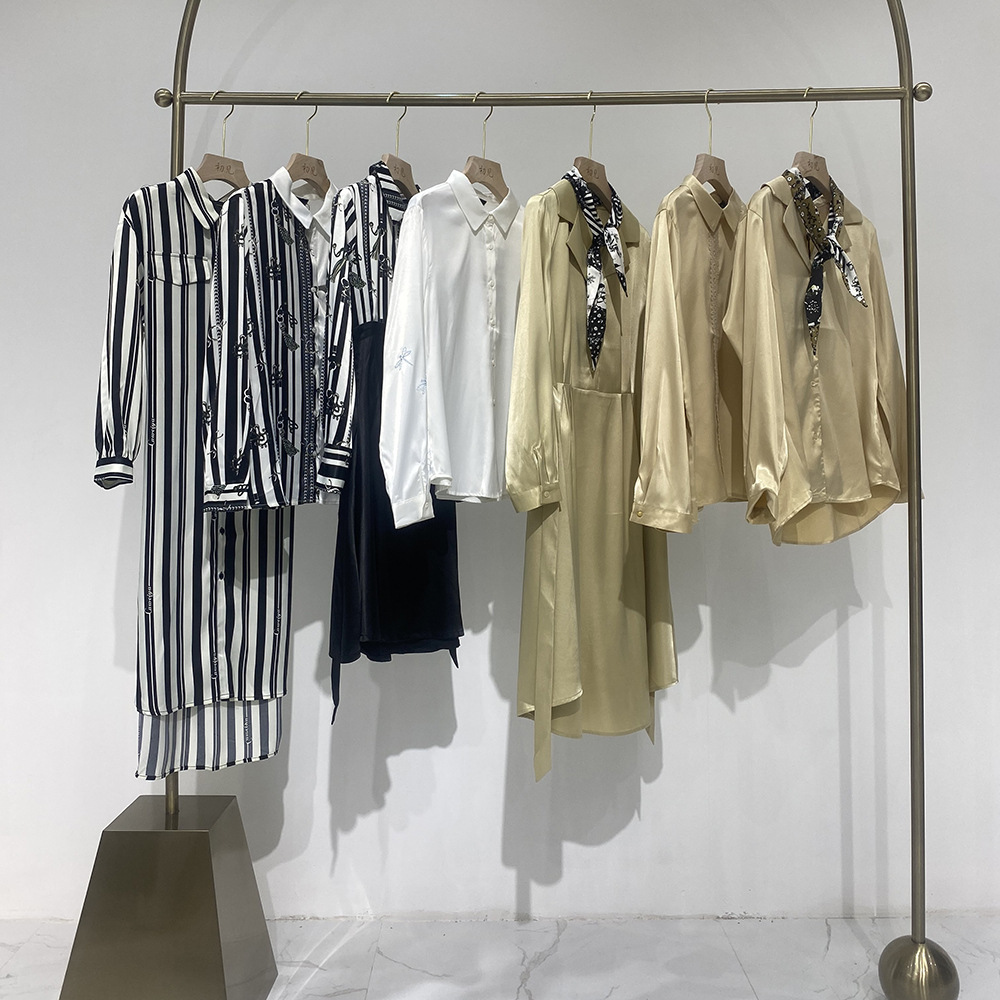 卡薇亚品牌折扣女装职业装衬衣女设计感小众 连衣裙尾货批发走份