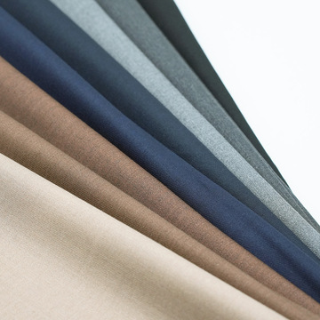 新款精纺涤纶人棉羊毛混纺面料职业装工作服西装面料tr面料