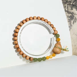 印度老山檀香葫芦手链禅意风精雕葫芦显雅致日常戴木质手链配饰