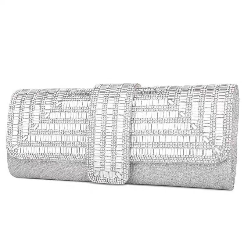 Europe and America Cross Border Dinner Bag Rhinestone Clutch Party Bag with Diamonds Fashion Envelope Bag Crossbody Women's Bag Factory Direct Sales