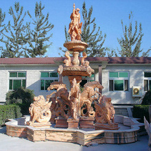 石雕欧式喷泉大理石水钵户外大型流水景观人物喷泉别墅庭院摆件