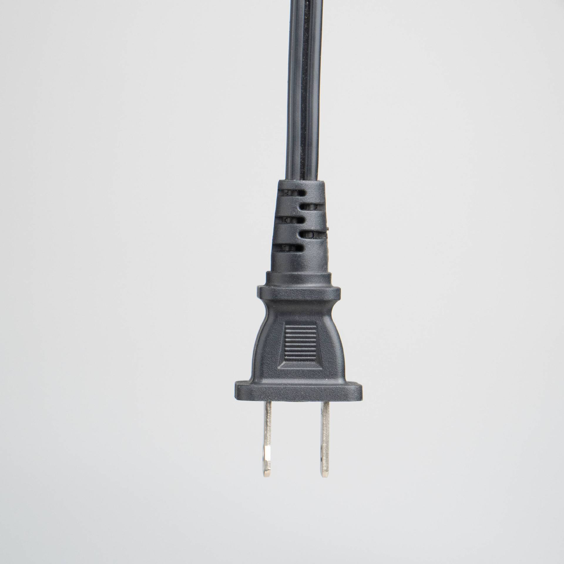 美标电源线带孔两扁插头线美规八字尾两芯电源线美式二插8字尾线