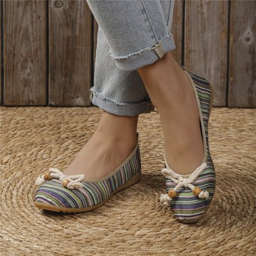 新款女鞋春秋款休闲鞋老花布鞋女单鞋百搭防滑孕妇鞋舒适妈妈鞋