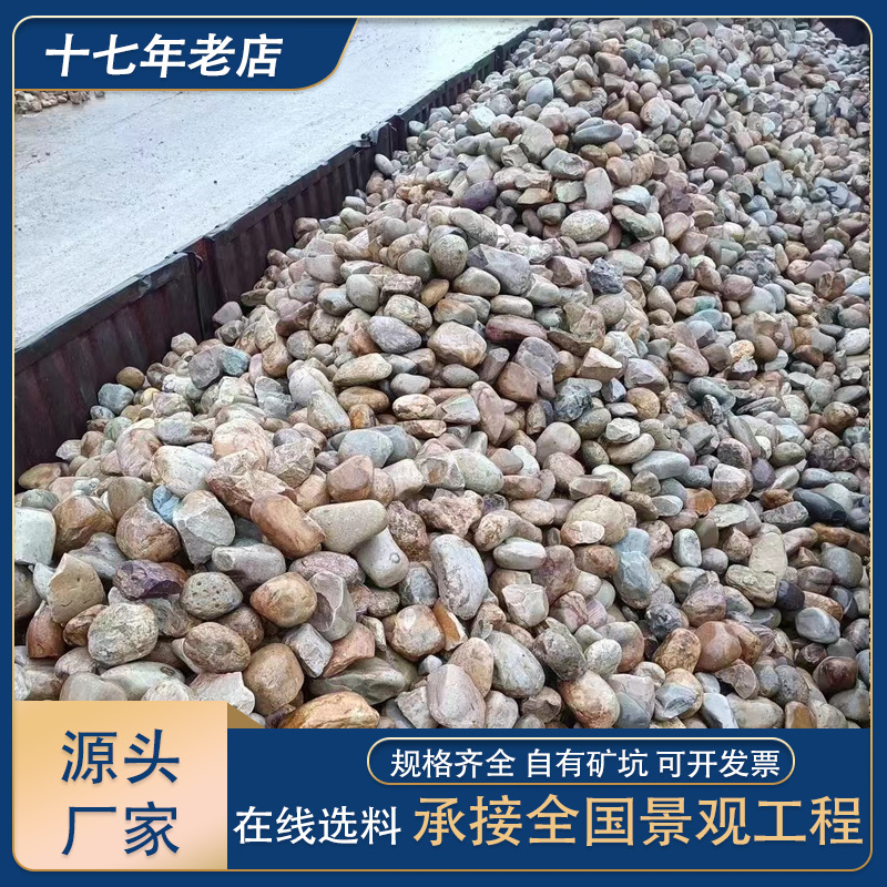 源头厂家鹅卵石大批量批发地暖回填用的豆石铺地景观滤料奇石