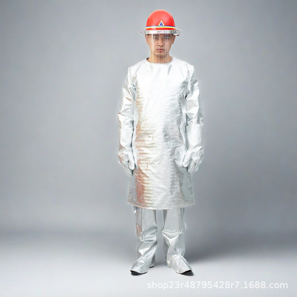 028电解铝套装耐高温1000度隔热反穿衣工作防护服铝箔