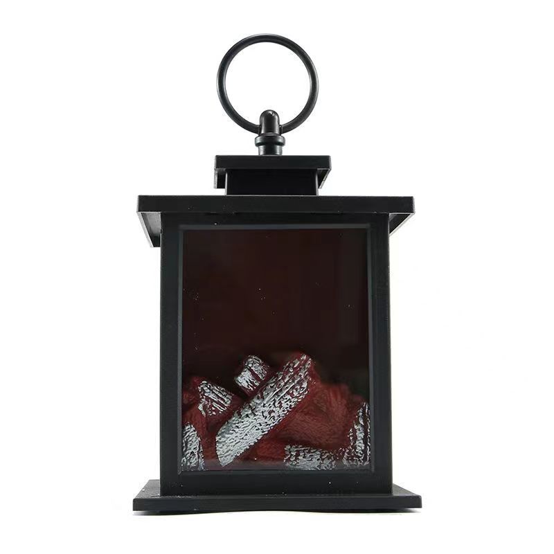 Led Carbon Fire Flame Lamp Fashion Retro Style Lamp Fireplace Lamp Portable Lantern Hanging Lamp Christmas Room Layout Decoration