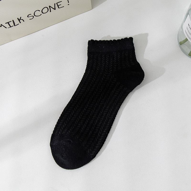 Yx Ankle Socks Summer Women's Socks Thin Pure Cotton Socks Japanese Mesh Invisible Socks Low Cut Sock Women's Wholesale