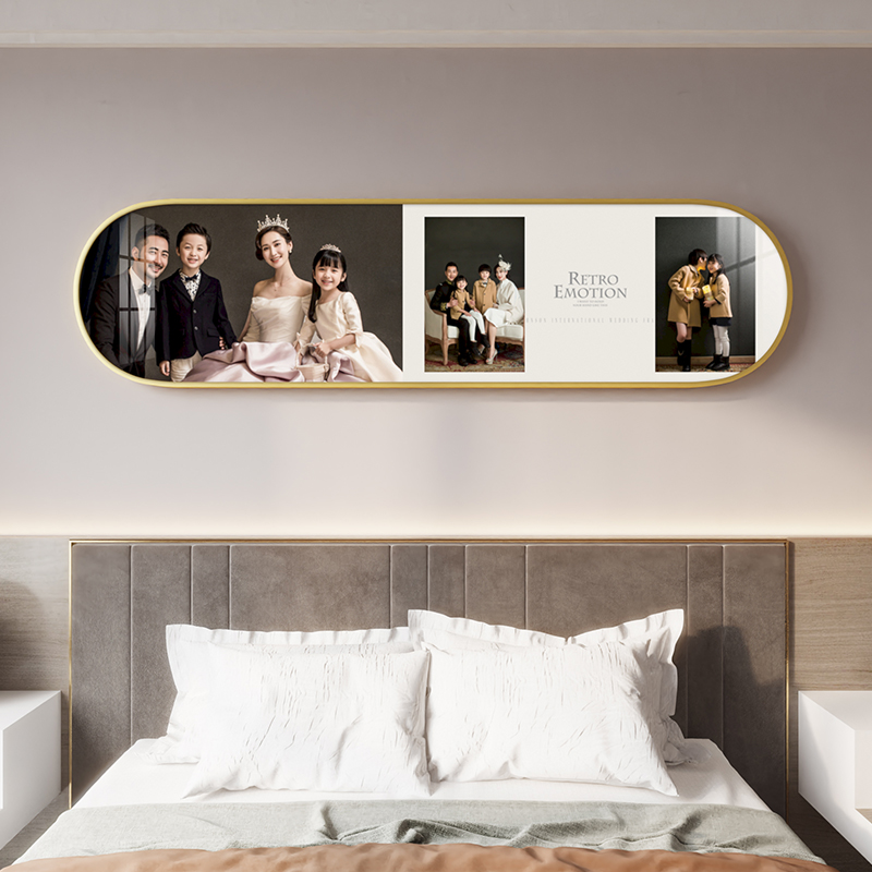 85n定 制婚纱照相框挂墙洗结婚照放大照片打印主卧床头全家福挂画