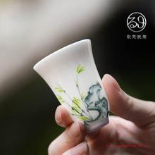 景德镇纯手绘小茶杯单杯闻香杯高档个人专用陶瓷茶盏品茗杯瓷杯