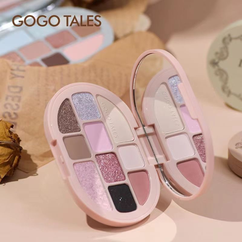 New Gogo Tales Gogo Dance Lolita Eye Shadow Plate Highlight Repair Makeup Palette Milk Brown Eye Shadow Gt486