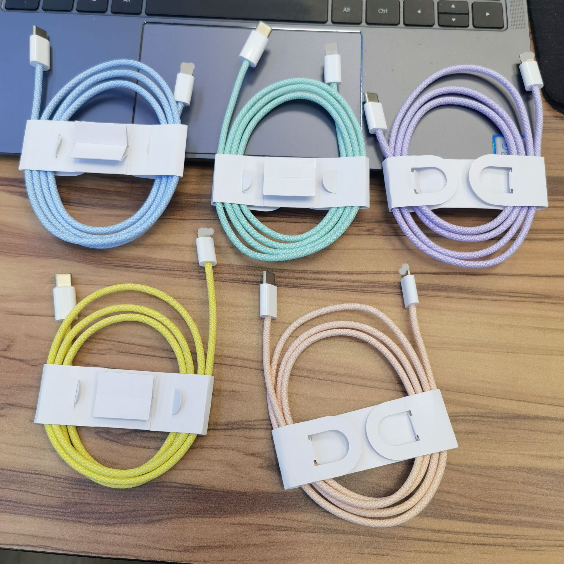 20w快充pd适用苹果13充电iphone12马卡龙彩色编织数据线25w闪充3a