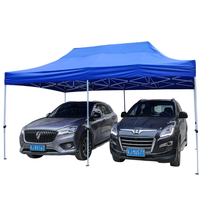 Outdoor Four-Leg Big Umbrella Stall Trolley Canopy Sunshade Folding Retractable Four-Corner Protection Cloth Movable Tent