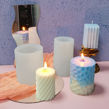三信 圆柱型香薰蜡烛硅胶模具DIY旋转螺旋手工皂石膏扩香石磨具