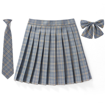jk制服裙学生校服班服格子半身裙校供感百折裙高腰短裙软妹批发