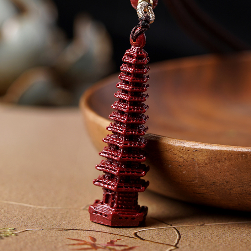 朱砂文昌塔吊坠学生助学业挂件中考高考祈福考试上岸逢考必过礼物