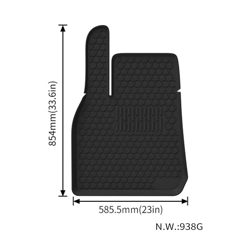 Applicable to Tesla Modely Tram Car Foot Mat Front Trunk Mat Modely Silicone Modification Accessories Wholesale