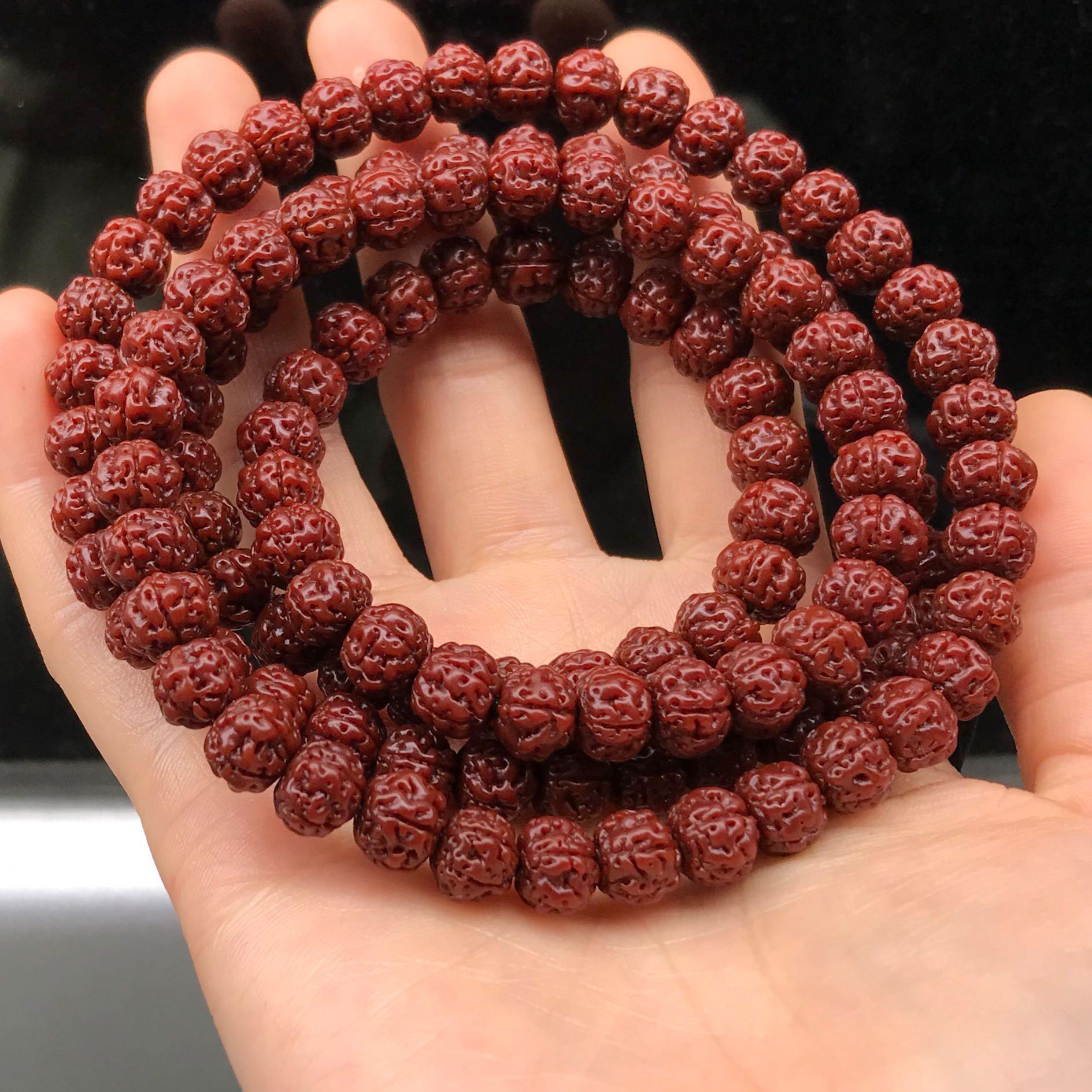 厂家供应机刷金刚菩提108机刷肉纹金刚菩提金刚菩提佛珠