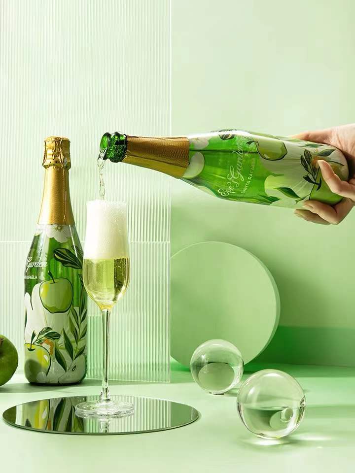 西班牙进口酒伊芙花园甜型起泡酒苹果酒起泡酒晚安酒微醺750ml