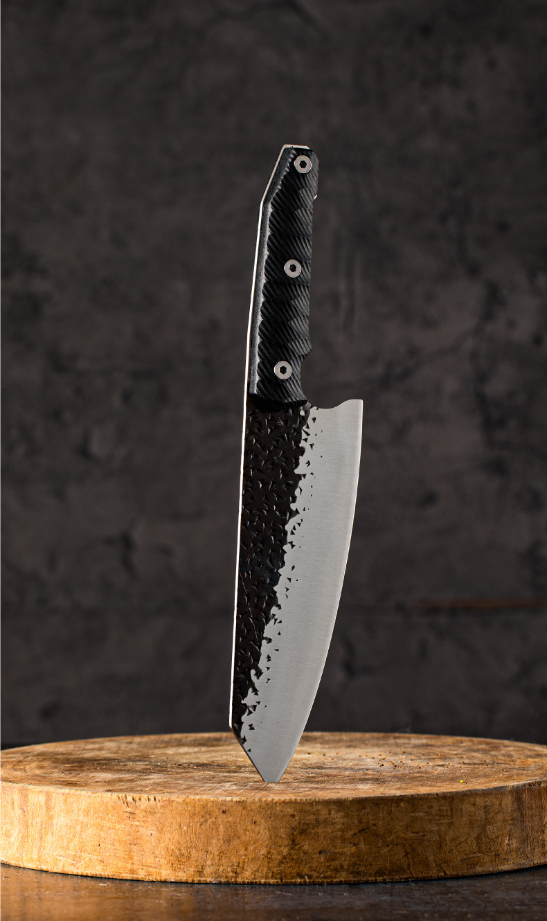 5cr15钼钒钢锻打厨房刀套装大厨师刀菜刀万用刀