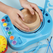 儿童陶艺机拉胚机转台DIY幼儿园陶土机手工制作软陶泥彩绘玩具