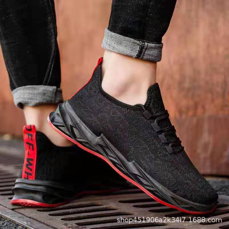 One Piece Dropshipping Men's Sneaker Lace-up Comfortable Light Running Shoes Soft Bottom Korean Style Platform Shoes Wholesale